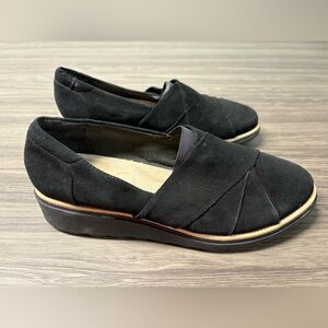 Clarks Leather Slip-Ons  (Sharon Form) Black Size 9